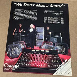 Missing Persons - Terry / Dale Bozzio / Warren - Carvin Amps - 1984 Print Ad